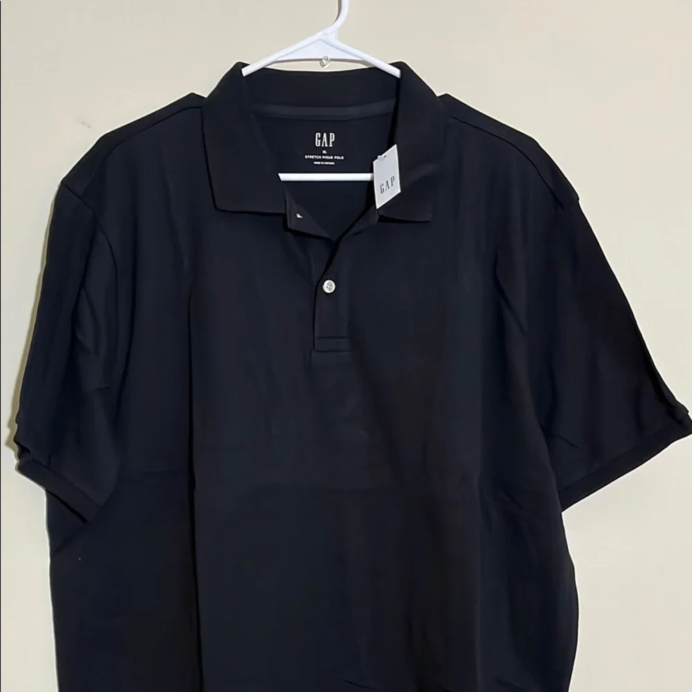 NWT Black GAP Stretch Polo Men’s short-sleeve Shirt Size XL - Picture 6 of 8